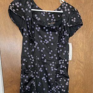 black/grey pooka dot dress by Stop Staring size l